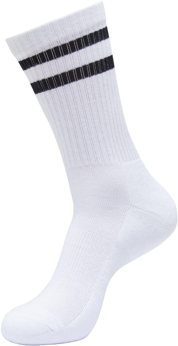 Urban Classics Sokken - Double Stripe Socks 5-Pack - EU35-38 tot EU 43-46 - wit-zwart