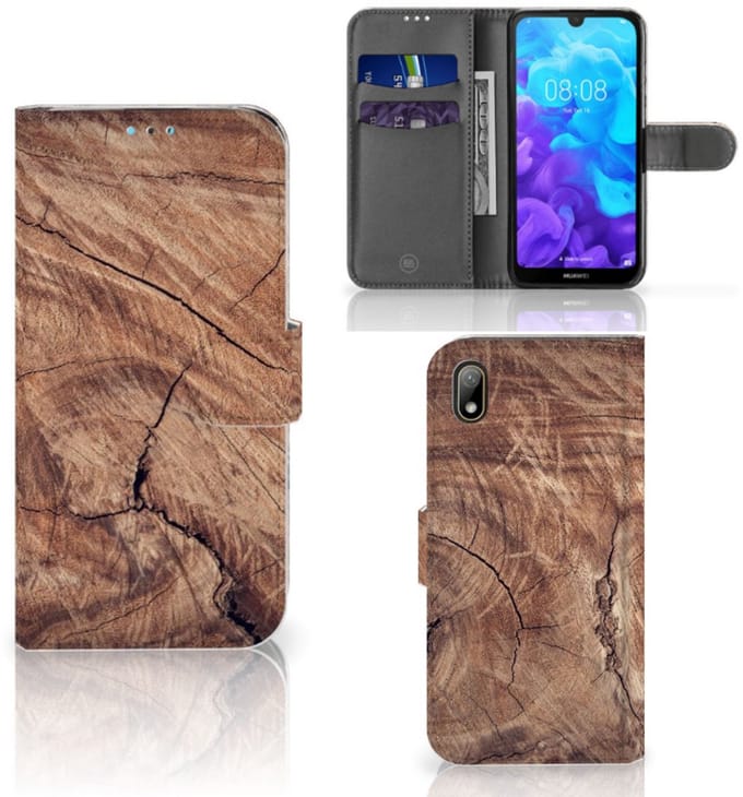 Huawei Y5 (2019) Book Style Case Tree Trunk