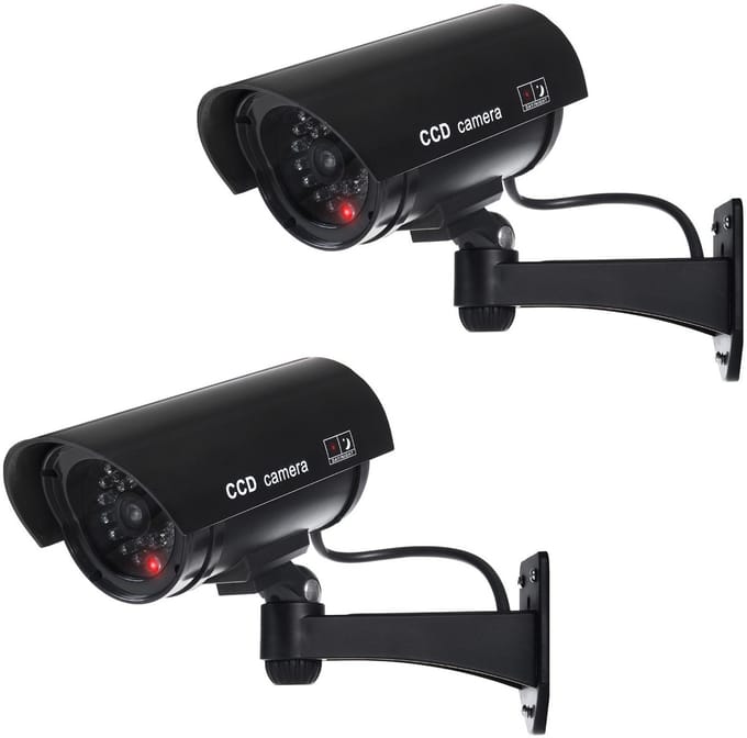 Dummy camera met knipperende LED - 2 stuks - IR1100 B IR voor buiten, zwart