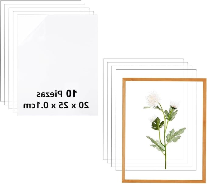 Allecto Plus - Acrylplaten 1 mm transparant 20 x 25 cm - Set van 10