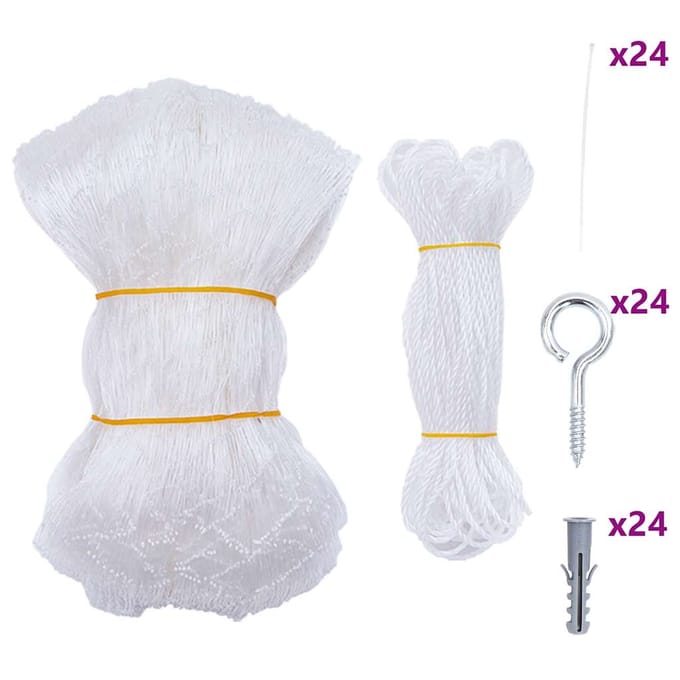 vidaXL - Kattennet - Transparant - 12x3 - m - Nylon