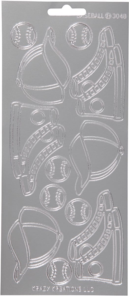 Stickers, sport, vel 10x23 cm, zilver, 1 vel