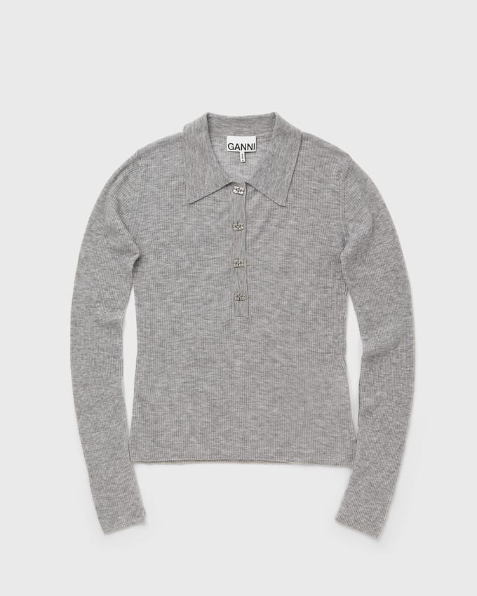 Sheer Wool Ribbed Polo