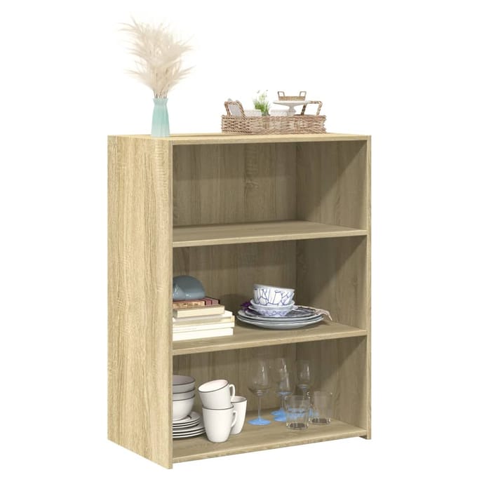 vidaXL - Dressoir - 70x41x93 - cm - bewerkt - hout - sonoma - eikenkleurig