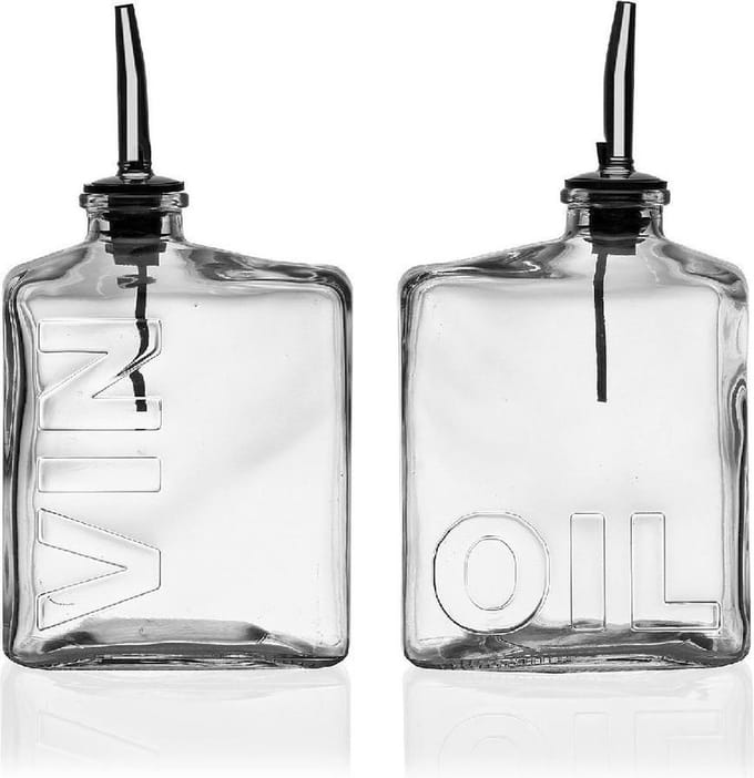 Azijn En Olie Flesjes 2 Stuks (6 x 18,5 x 10 cm)