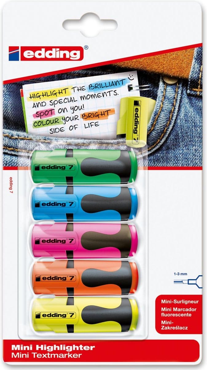 Markeerstift edding 7 mini 1-3mm assorti | 10 stuks