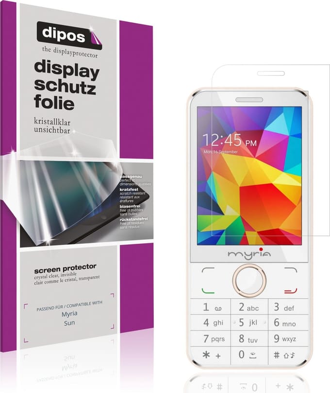 dipos – 4x Beschermfolie geschikt voor Myria Sun | Krasbestendige & heldere Screenprotector Ultra-Thin