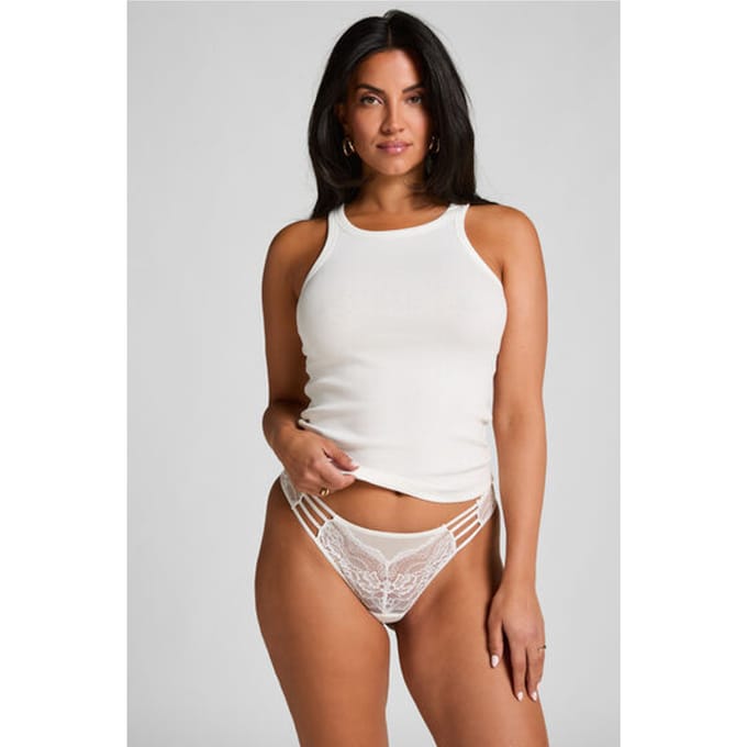 Hunkemöller Dames Lingerie String Briar - Wit - maat S