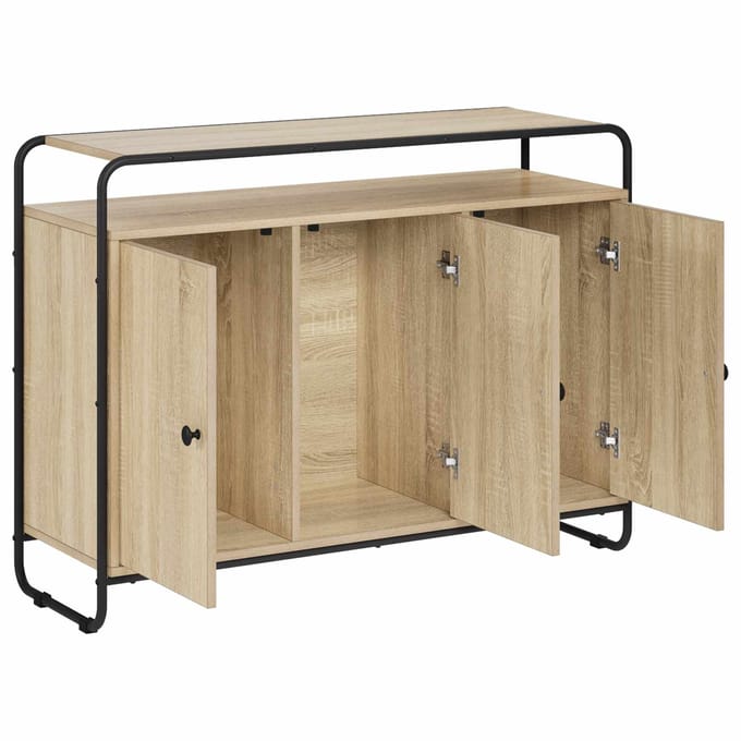 vidaXL - Dressoir - Sonoma - Eiken - 102 - x - 35 - x - 75 - cm - Bewerkt - hout