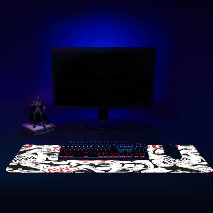 Jaws Beach Closed Gaming Mouse Mat - Medium