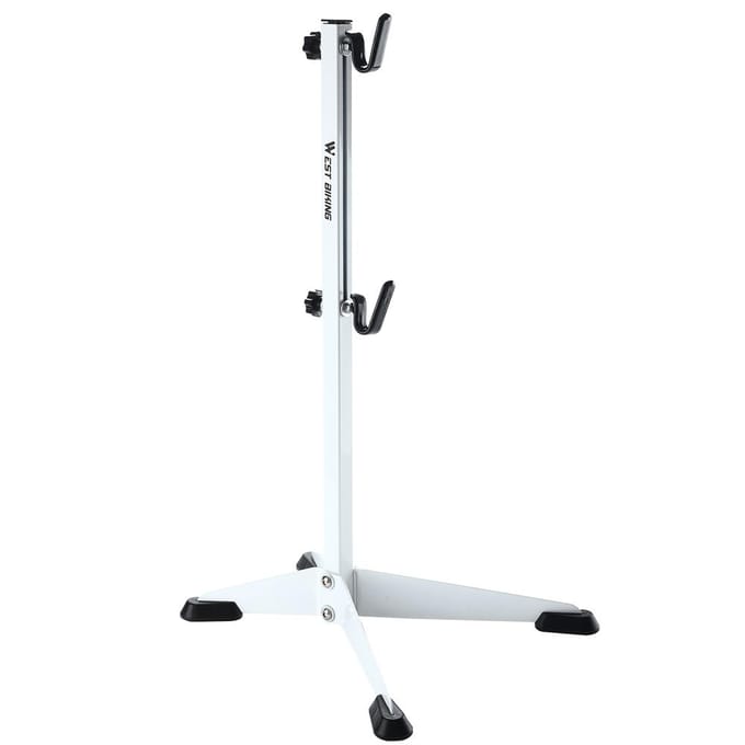 Support de stationnement pour vélo, support de rangement pour Garage intérieur, hauteur réglable blanc