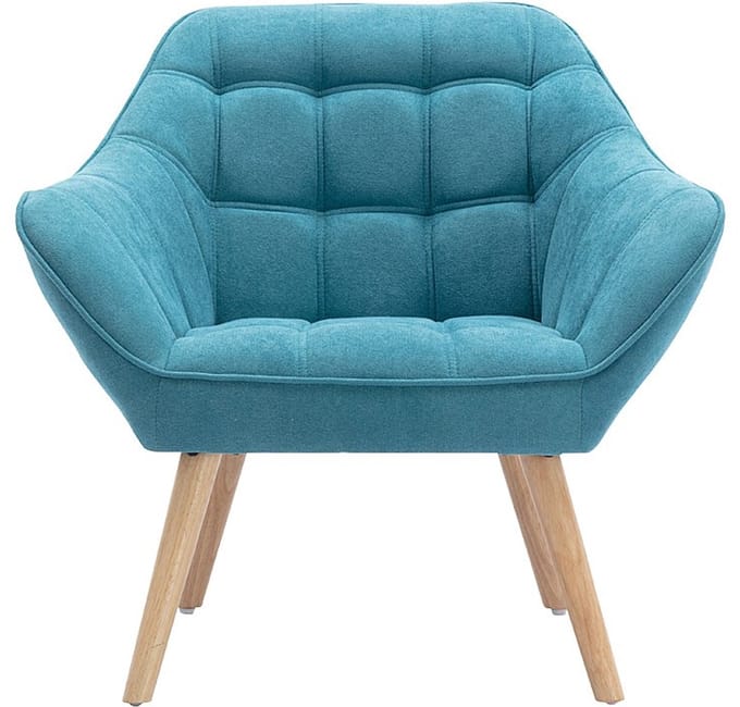 Vente-unique Fauteuil van stof CASERTA - Blauw