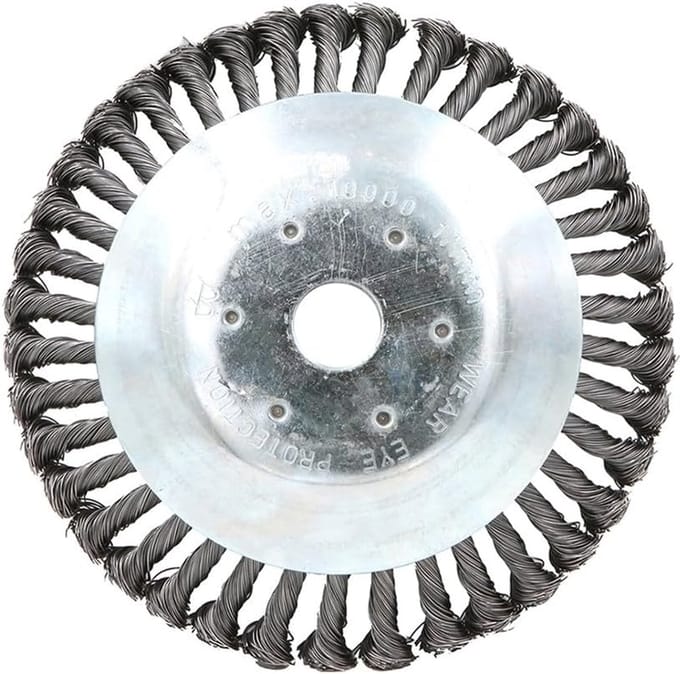 Onkruidborstel - Onkruidverwijderaar - Stoep Reinigen - Draaiend Staaldraad - 20CM Diameter