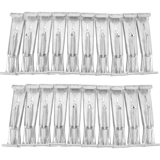 20 stuks Regenpijphangers Heavy Duty Verborgen Dakgootbeugel Bevestiger met Vooraf Ingeschroefde Schroeven voor white