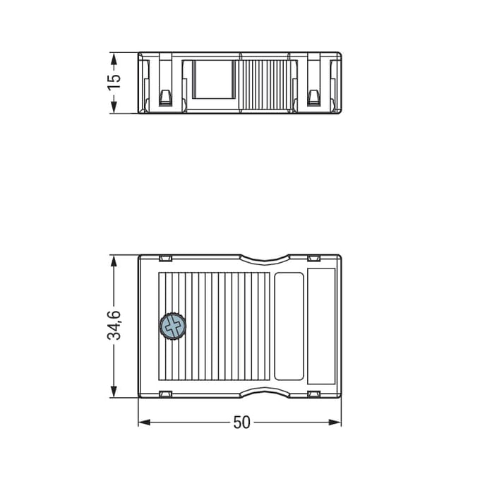 WAGO 3-Poolse Trekontlasting Behuizing Voor Dubbele Kabels Zwart - 770-503 [2 Stuks]