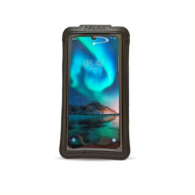 Falkx Telefoonhouder - Compact - Schokbestendig - Voor Fietsen - Zwart - Maat S