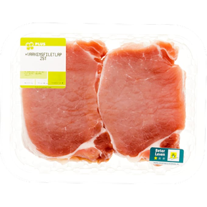Varkensfiletlapjes 2 stuks
