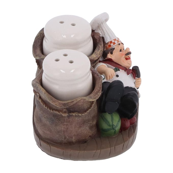 Chef Figurine Decoratie Eenvoudig Schattig Peperfles Decoraties voor Keuken Restaurant Bureau gray