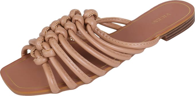 Slippers in biologisch leer voor dames