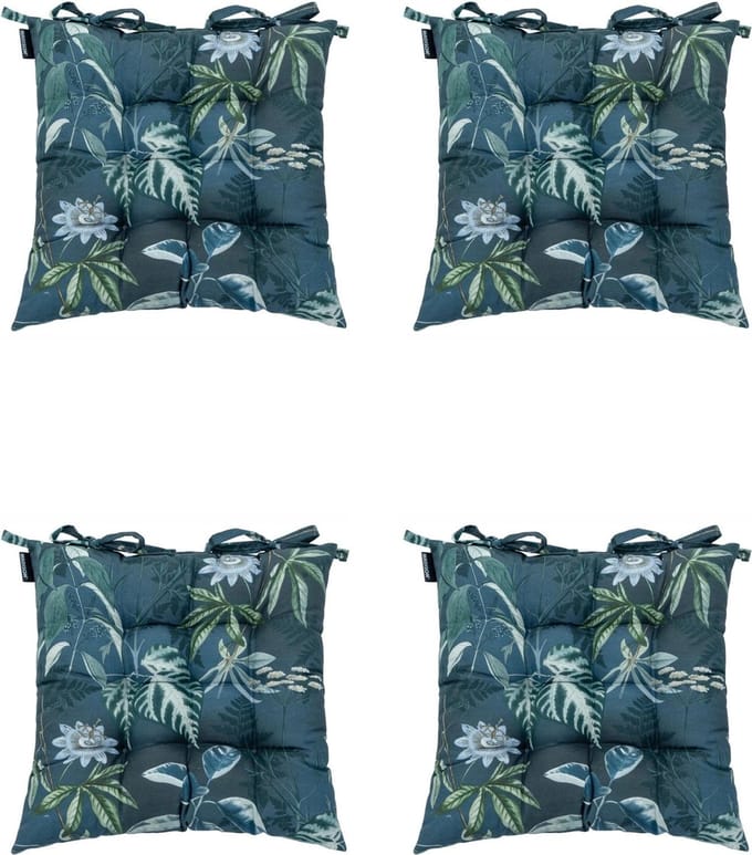 Madison - Zitkussen - Universeel - 4 stuks - 46 x 46 cm - Mauel Blue - Tuin - Toscane
