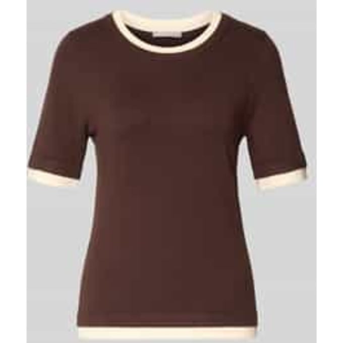 Slim fit gebreid shirt van viscosemix