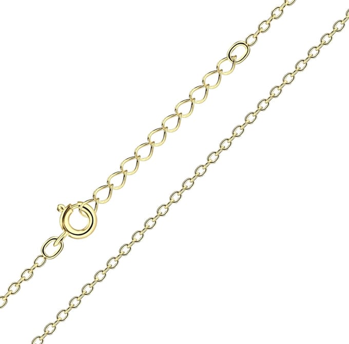 WeLoveSilver - gold plated ketting - 925 zilver - 45 cm - luxe