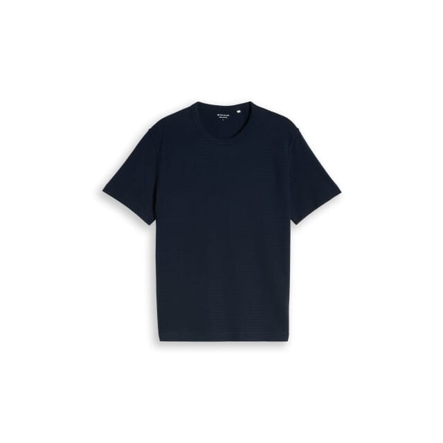 Tom Tailor - T-shirt van zware katoenen jersey - Maat M - sky captain blue