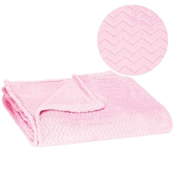 Springos Plaid | Sprei | Bankdeken | Deken | 200 x 220 cm | Pluche | Roze