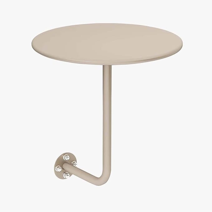 Wandtafel - Bijzettafel metaal - Ruimtebesparing - L-type ontwerp - 40x47 cm - Beige