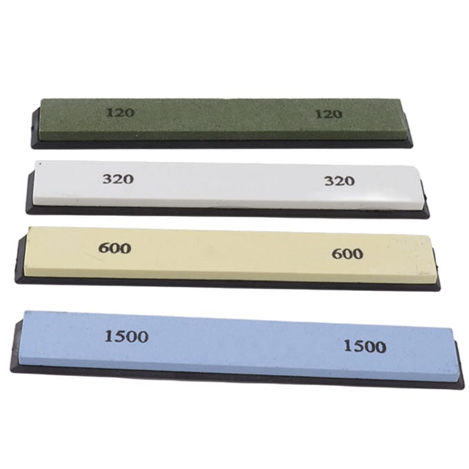 Pierre à aiguiser Whetstone Set 4 côtés Grain 120 320 600 1500 Pierre à aiguiser pour Couteaux de Cuisine Pêche beige
