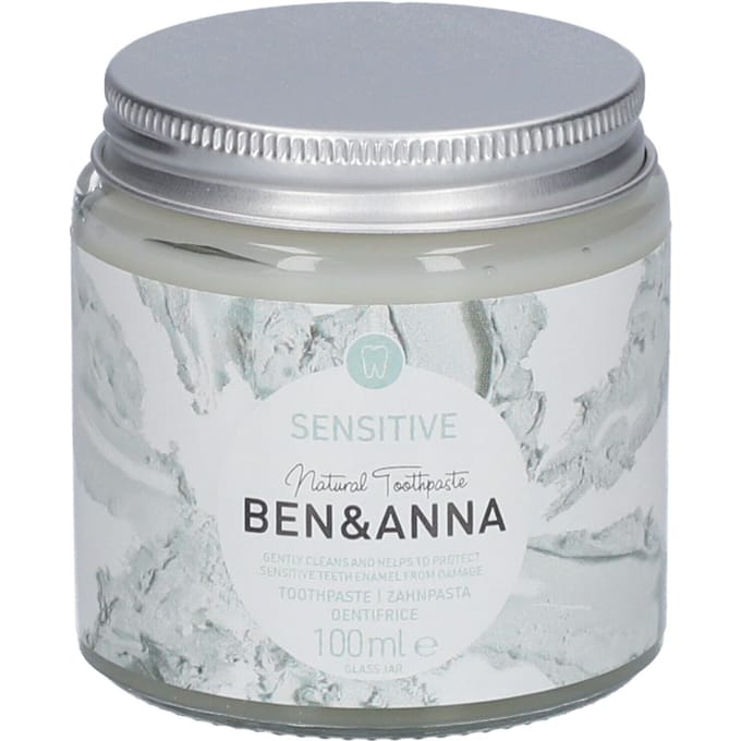 Ben & Anna Natural Toothpaste Glass Jar Sensitive 100 Tandpasta