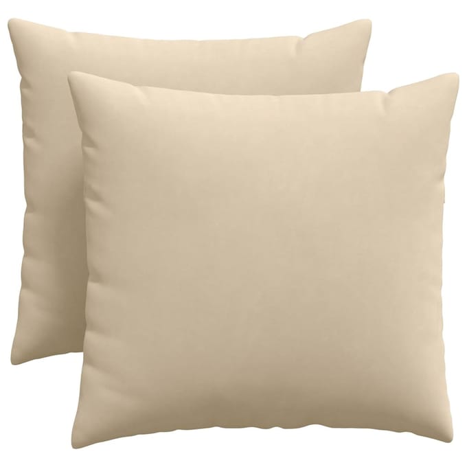 vidaXL - Zitkussens - 2 - st - Stof - Crème - 50 - x - 50 - cm
