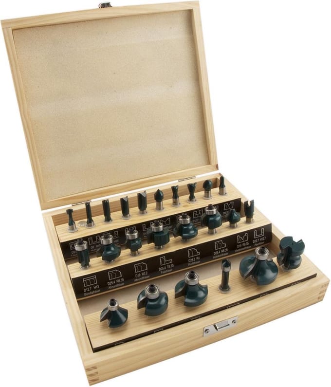 Stehle Frezenset 24-Delig HM 8 mm – Profi in Houten Kistje