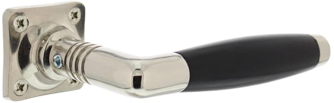 Intersteel Deurkruk Ton basic met rozet 38x38x6mm nikkel/zwart