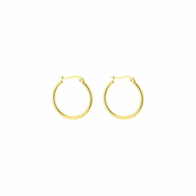 Bijoutheek Oorringen (25mm x 2mm) Gold
