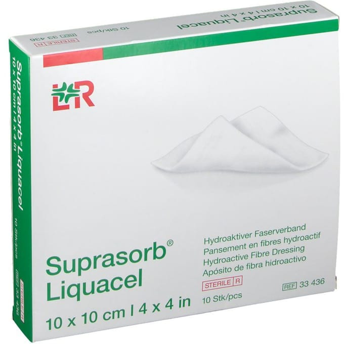 Suprasorb Liquacel Verband 10x10cm 10 33436-180021