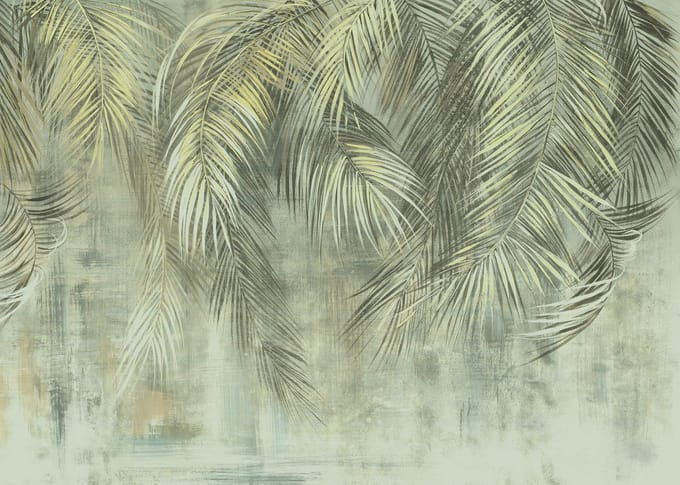 Fotobehang - Palm Fronds 350x250cm - Vliesbehang