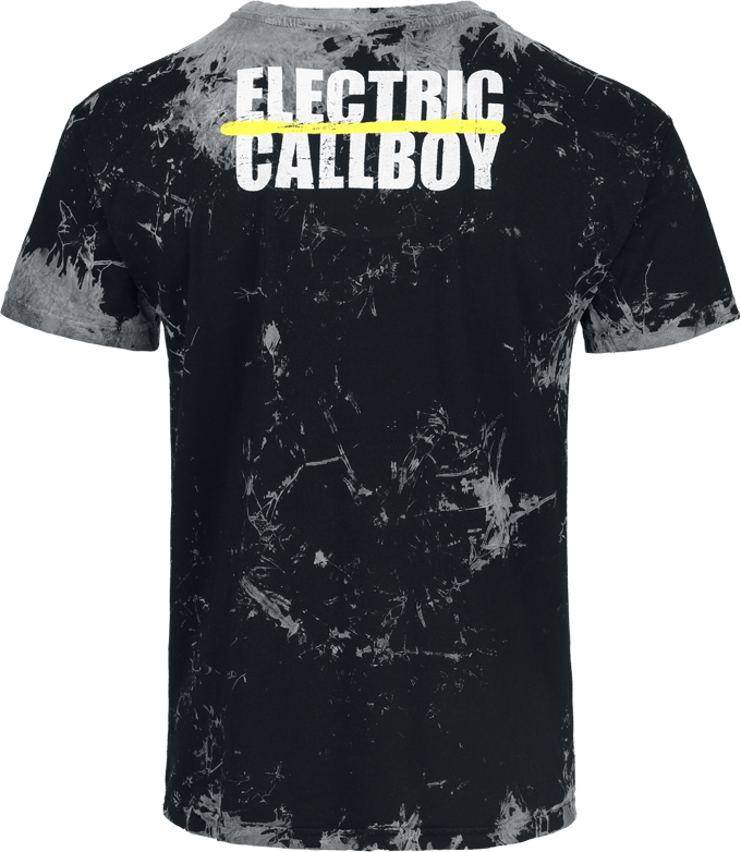 Electric Callboy T-shirt - Spray Smile - S tot M - voor Mannen - grijs
