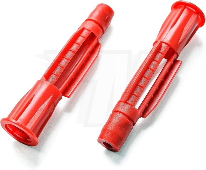 Universele pluggen - Bouwpluggen holle wand - Veilig bevestigen - Drie-weg spreiding - 10x57 mm - Rood