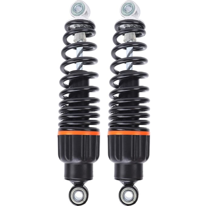 1 Paar Schokdempers 265mm High Performance Demping Veer voor 47cc 49cc 50cc 70cc 90cc 110cc 125cc Dirt black