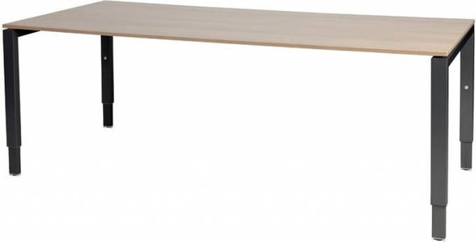 Verstelbaar Bureau - Domino 200x90 Havana Kersen - zwart frame