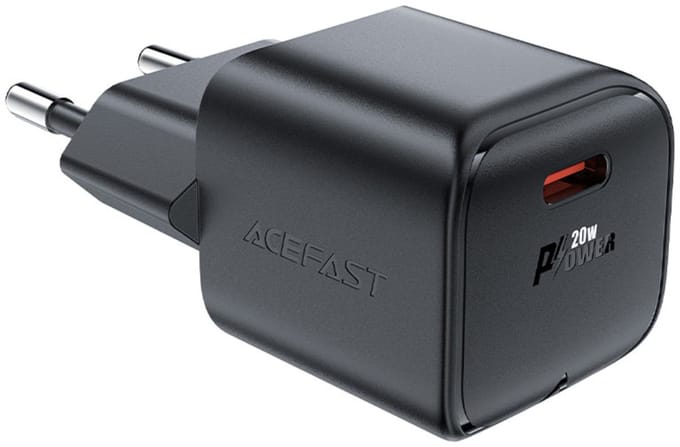 Netwerkoplader Acefast A73 Mini, 20W, 3A, 1 x USB-C, Zwart