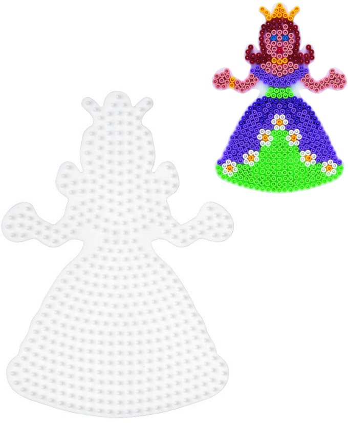 Hama Strijkkralen Grondplaat Prinses Wit