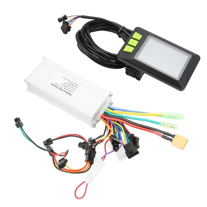 48V 60V 500W Elektrische Fiets Fiets Scooter Borstelloze DC Motor Controller 930 LCD Display Set gray
