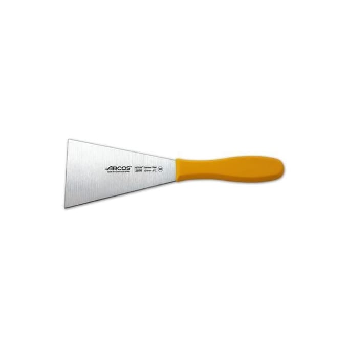 Spatule - Arcos - 2900 - Acier inoxydable Nitrum - Lame ergonomique - 12,5 x 9 cm jaune