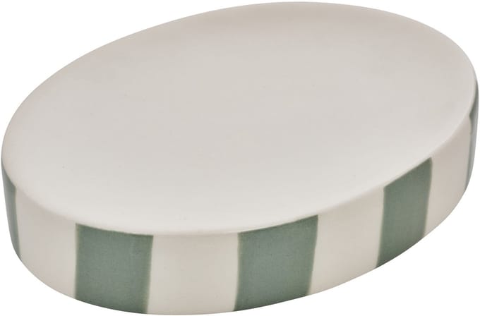 5Five Strio Zeepbakje - 13x10x3cm - Groen/Wit