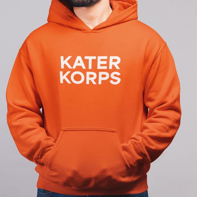 Oranje Koningsdag Hoodie Kater Korps S
