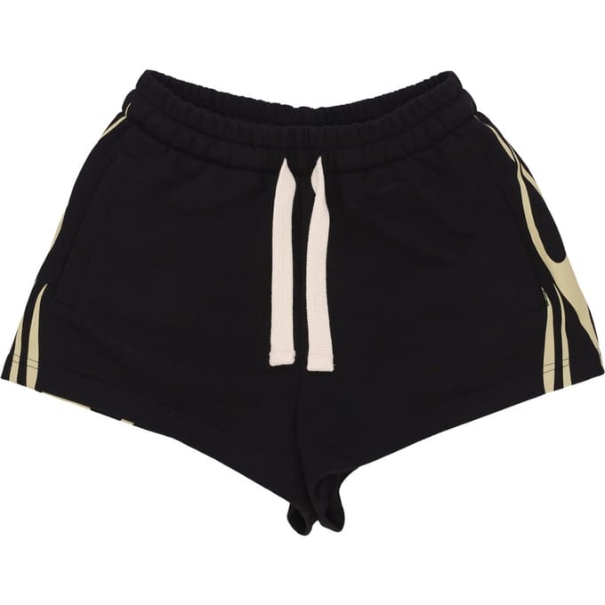 Dames korte trainingsbroek Flames short zwart/gebroken wit