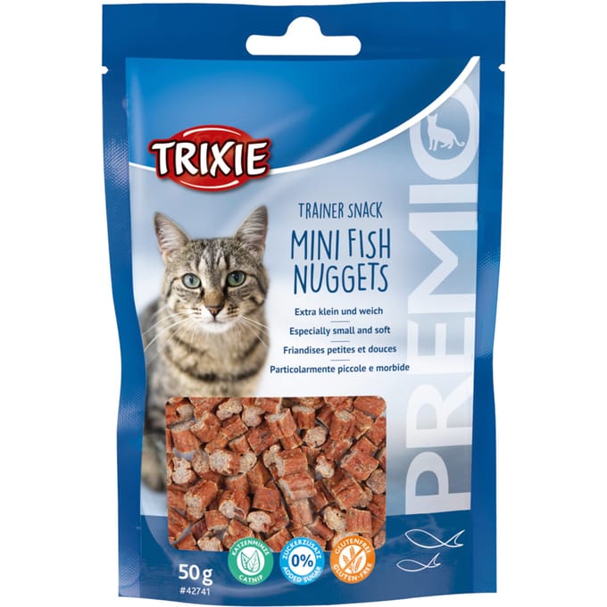 Voordeelpakket: 6x50g Trixie PREMIO Trainer Snack Mini Vis Nuggets kattensnacks