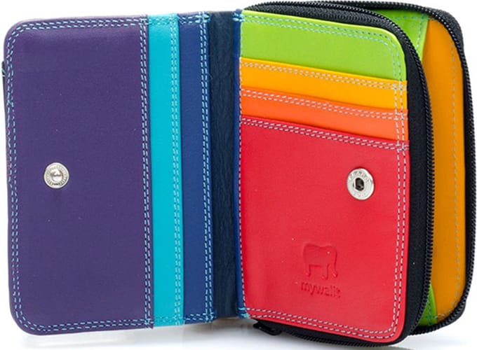 MyWalit MyWalit Portemonnee Dames - Ritsportemonnee - Leer - Zwart